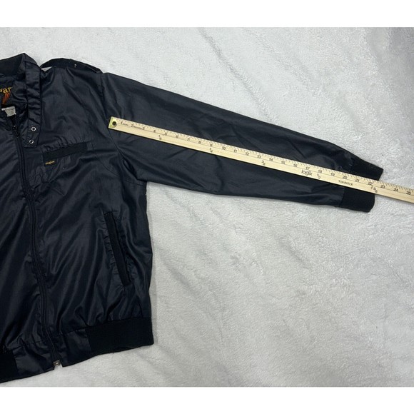 Vintage 90's Niagara Black Softshell Bomber Jacket Men's Size Medium - Picture 7 of 8